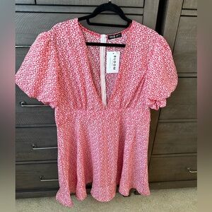 Bloom Red Floral Blouse